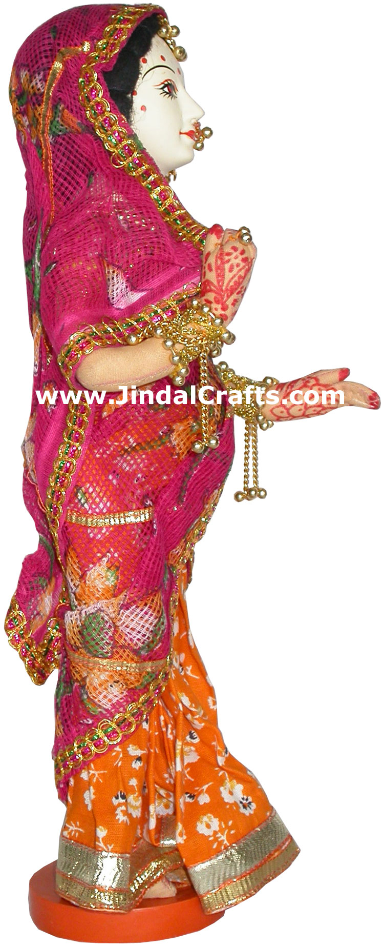 Handmade Traditional Indian Collectible Costume Doll Home Decor Artifact Figures
