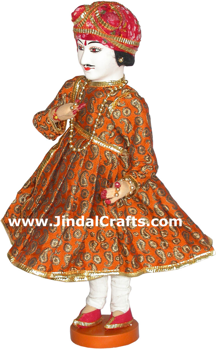 Handmade Traditional Indian Collectible Costume Doll Home Decor Artifact Figure