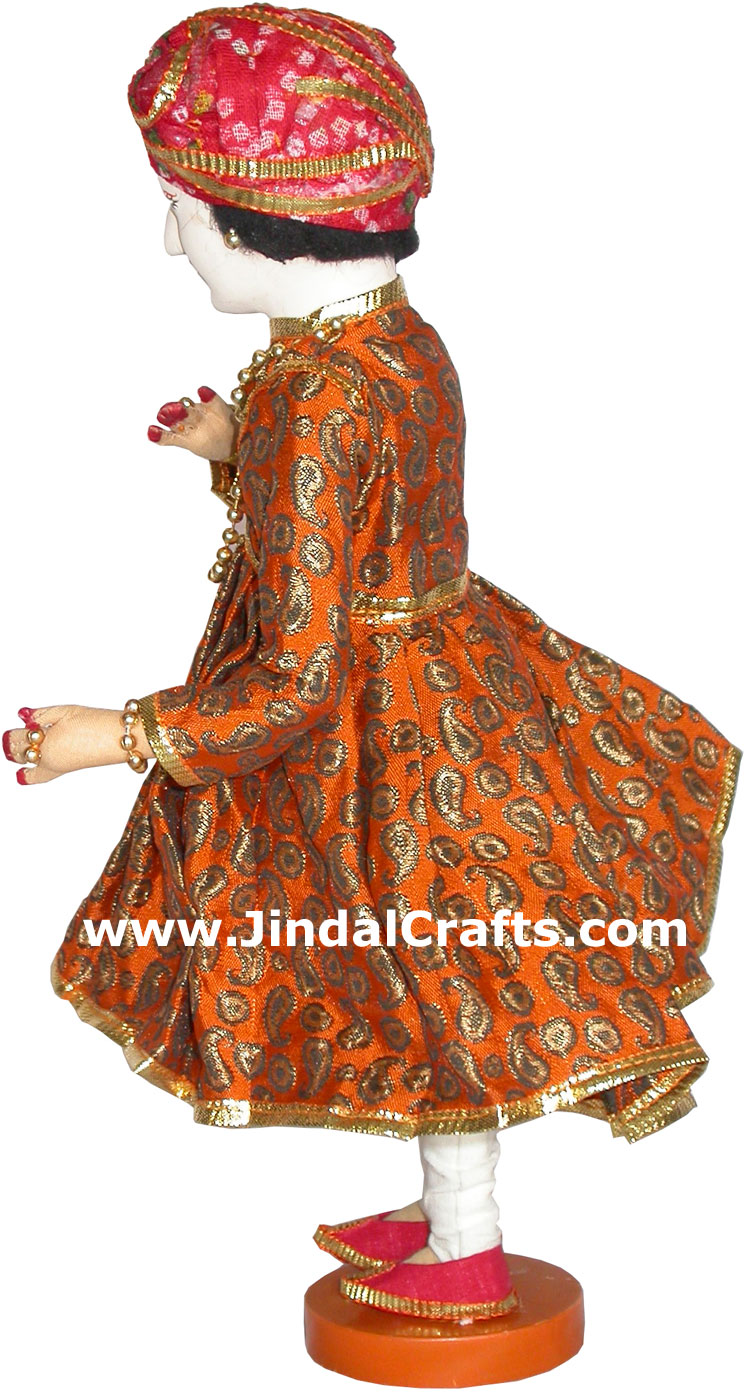 Handmade Traditional Indian Collectible Costume Doll Home Decor Artifact Figure