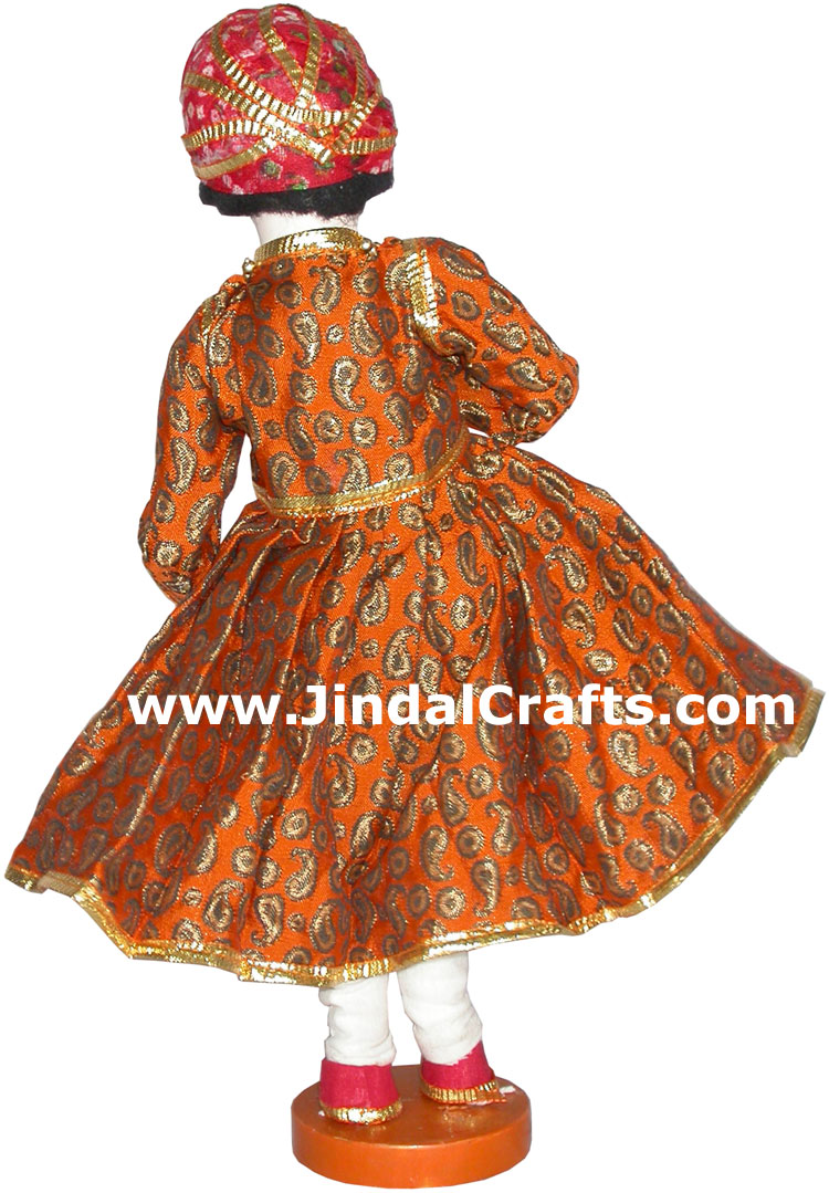 Handmade Traditional Indian Collectible Costume Doll Home Decor Artifact Figure