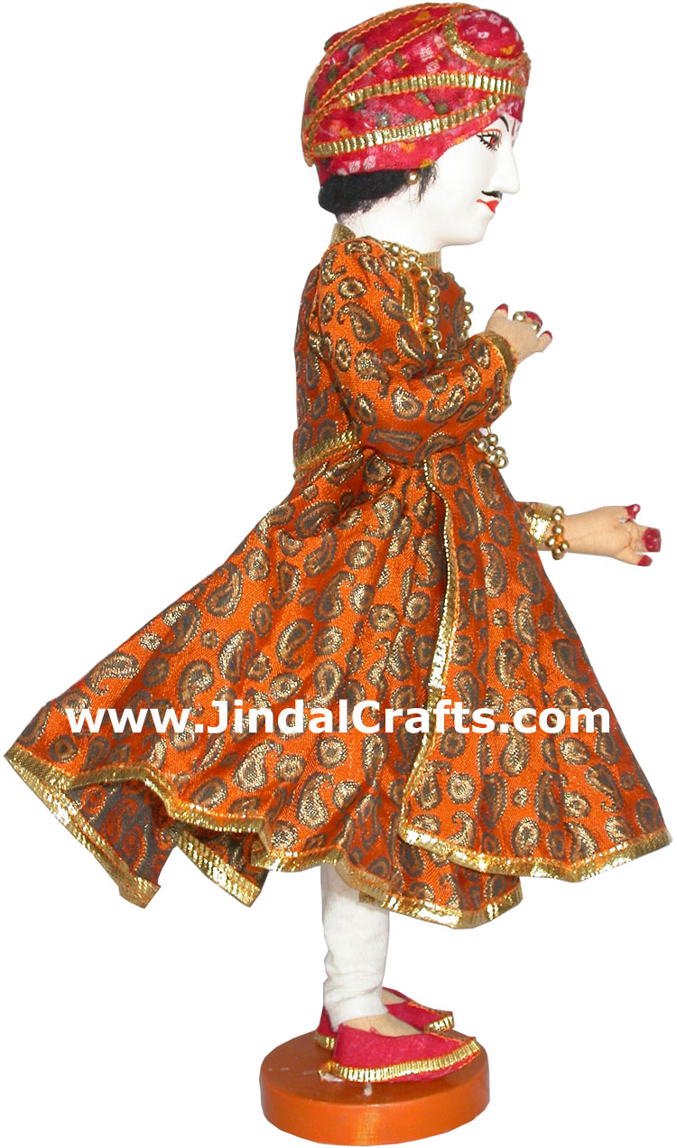 Handmade Traditional Indian Collectible Costume Doll Home Decor Artifact Figure