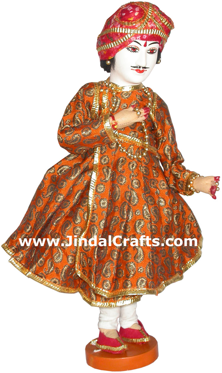 Handmade Traditional Indian Collectible Costume Doll Home Decor Artifact Figure