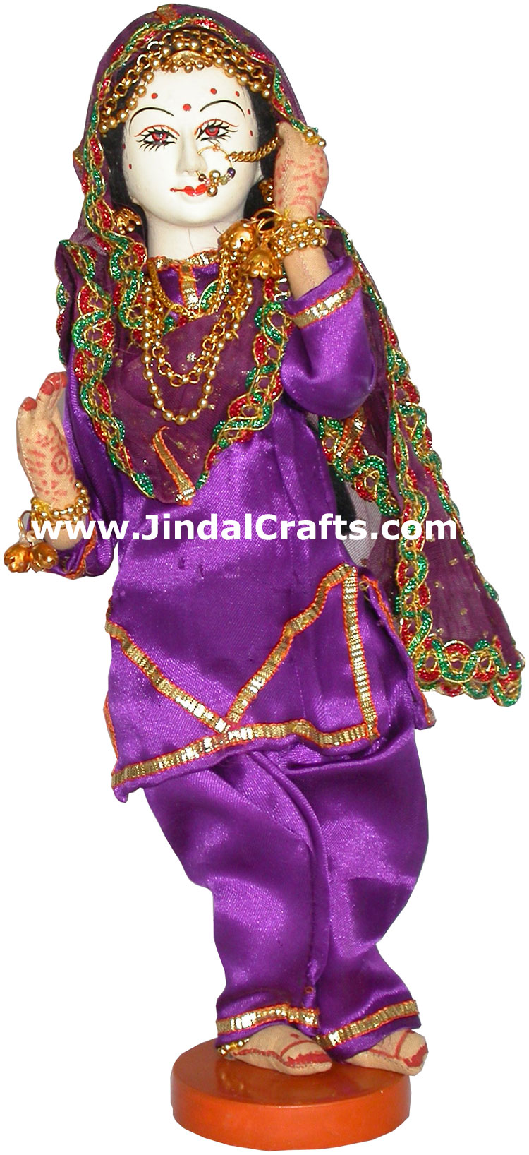 Handmade Traditional Indian Collectible Costume Doll Home Decor Artifact Figures