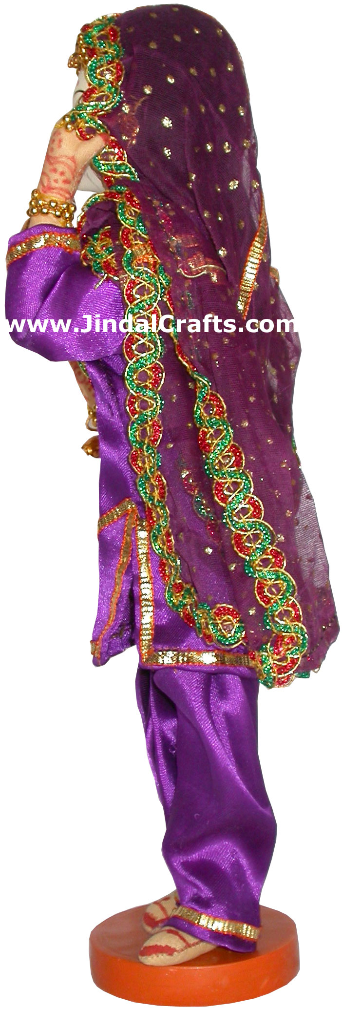 Handmade Traditional Indian Collectible Costume Doll Home Decor Artifact Figures