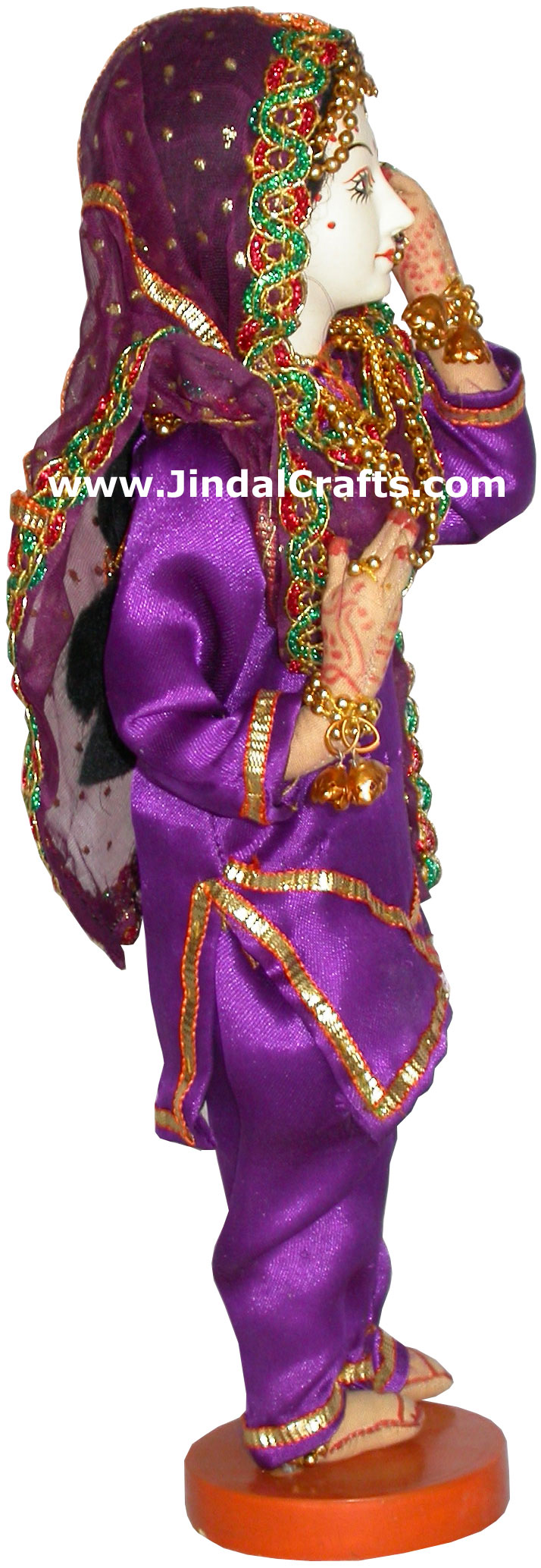Handmade Traditional Indian Collectible Costume Doll Home Decor Artifact Figures