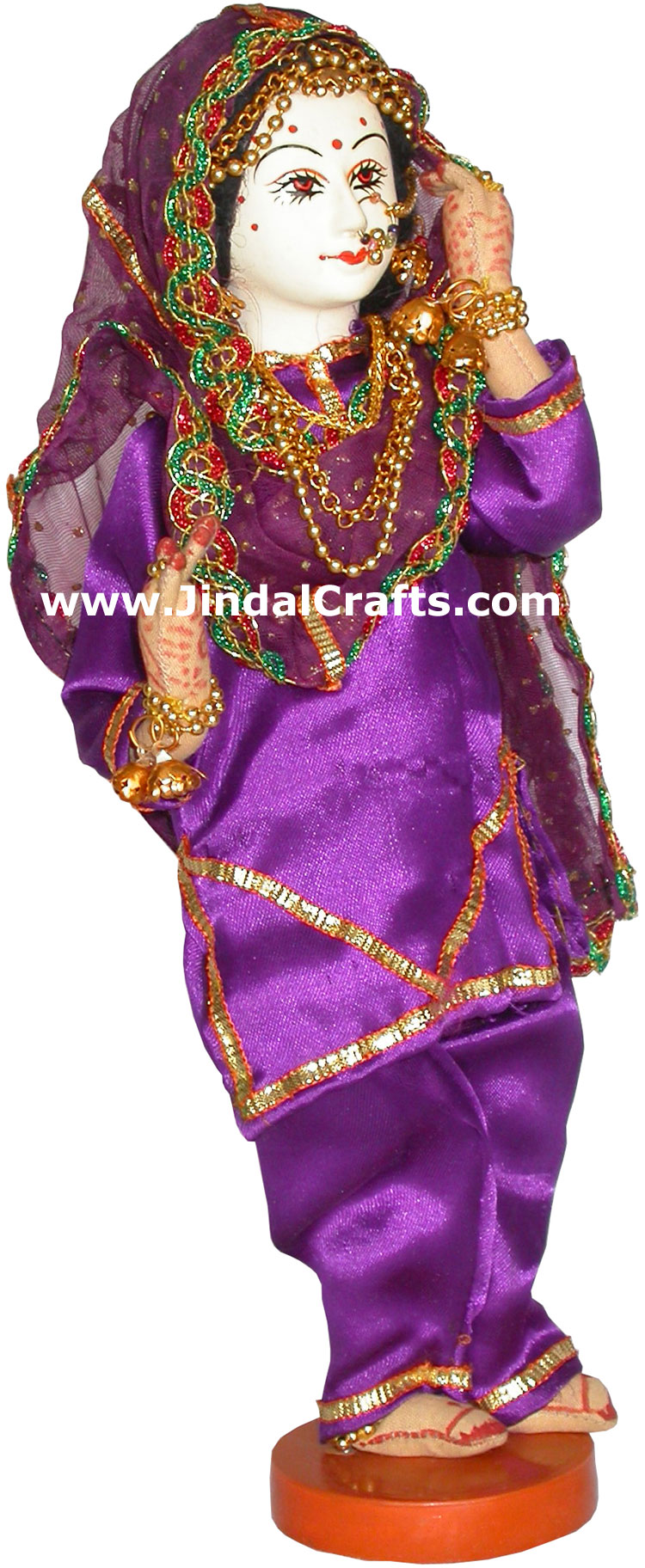 Handmade Traditional Indian Collectible Costume Doll Home Decor Artifact Figures