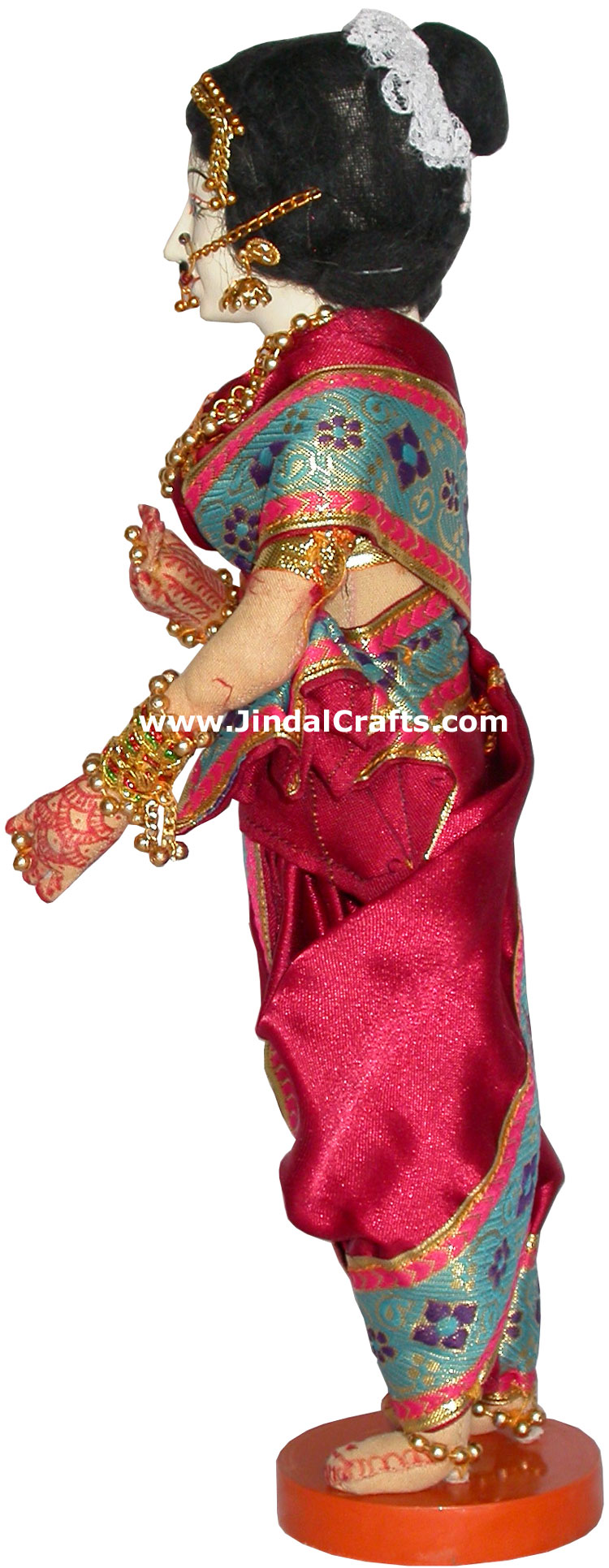 Handmade Traditional Indian Collectible Costume Doll Home Decor Artifact Figures