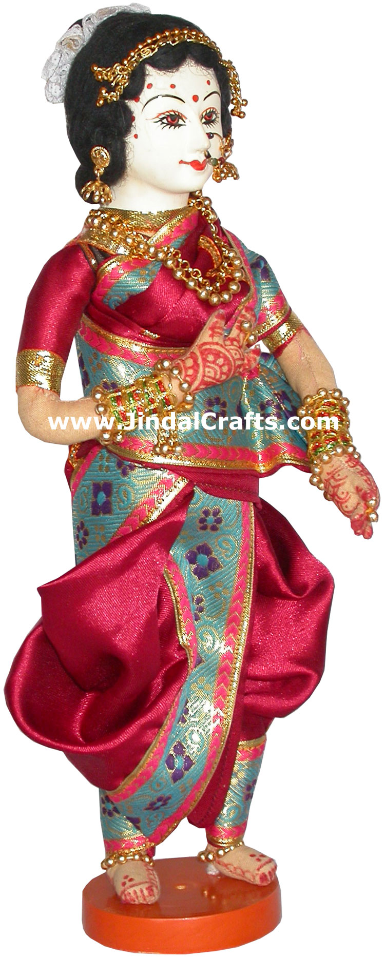 Handmade Traditional Indian Collectible Costume Doll Home Decor Artifact Figures
