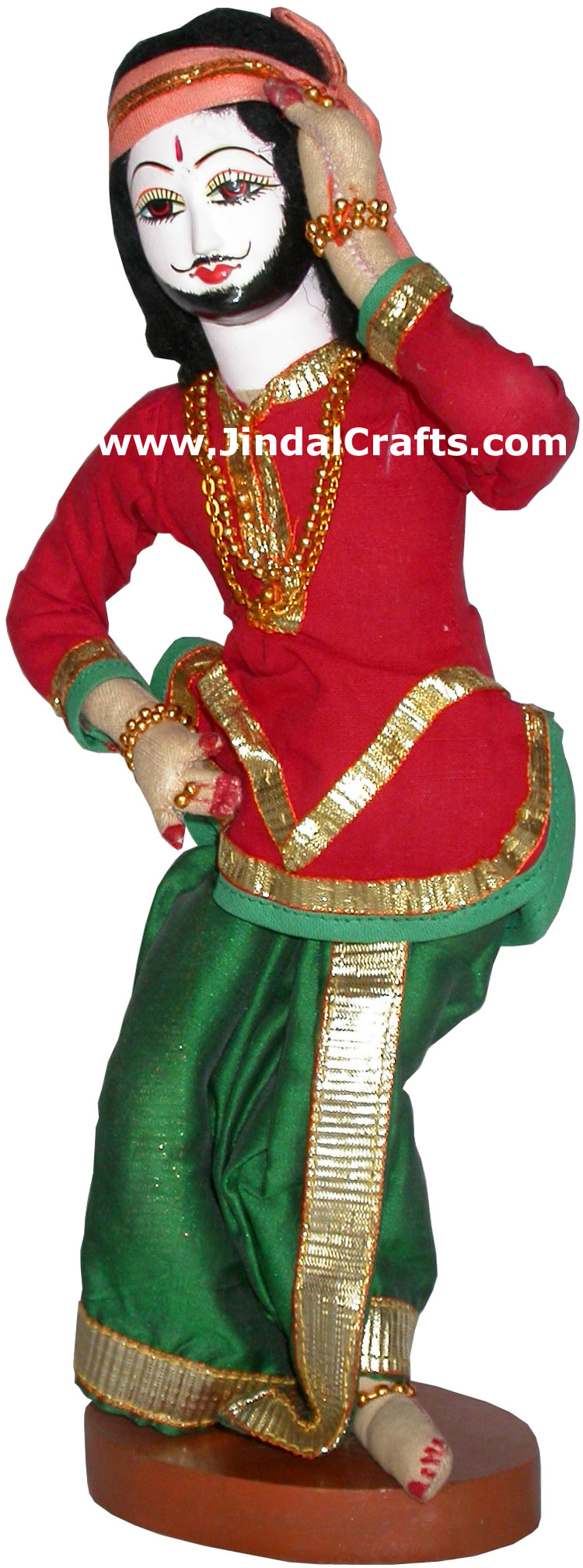 Handmade Traditional Indian Collectible Costume Doll Home Decor Artifact Figure