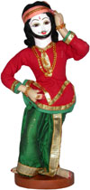 Handmade Traditional Indian Collectible Costume Doll Home Decor Artifact Figure