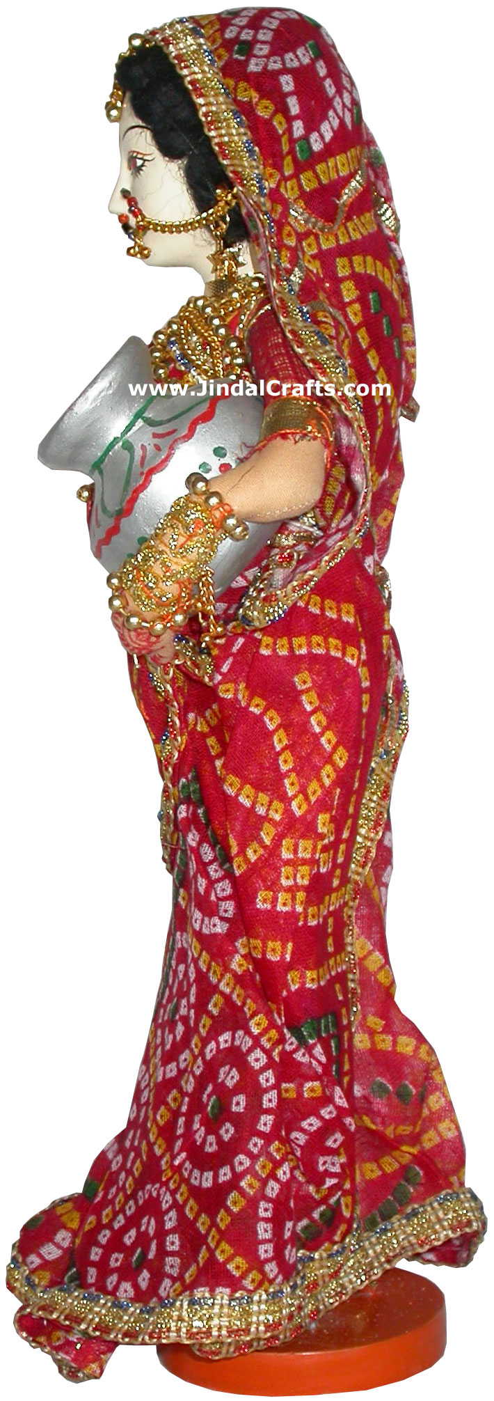 Handmade Traditional Indian Collectible Costume Doll Home Decor Artifact Figures