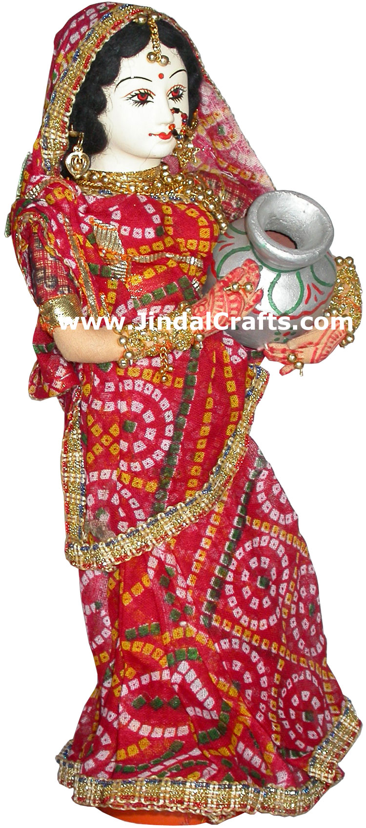 Handmade Traditional Indian Collectible Costume Doll Home Decor Artifact Figures