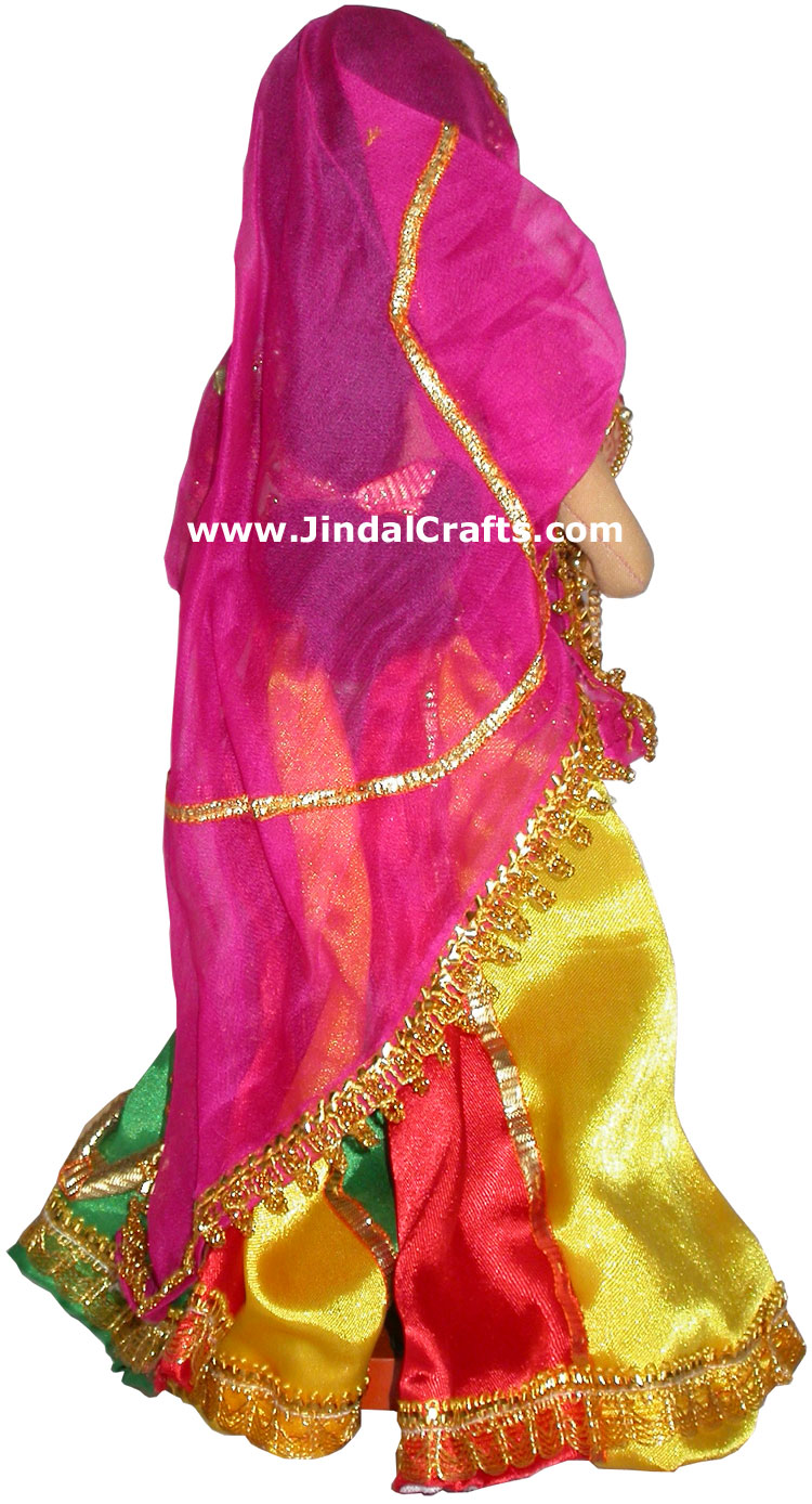 Handmade Traditional Indian Collectible Costume Doll Home Decor Artifact Figures