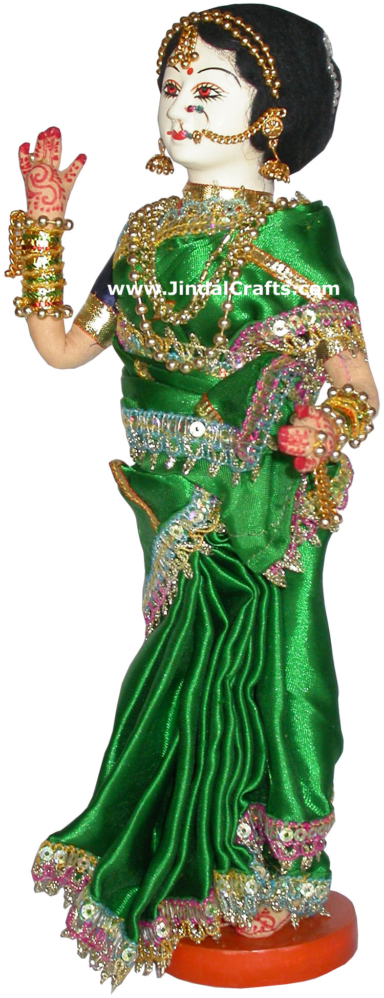 Handmade Traditional Indian Collectible Costume Doll Home Decor Artifact Figures