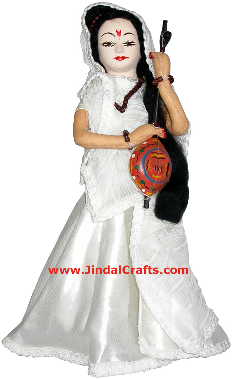 Handmade Traditional Indian Collectible Costume Doll Home Decor Artifact Figures