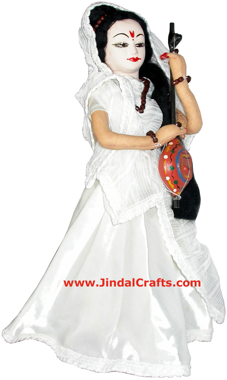 Handmade Traditional Indian Collectible Costume Doll Home Decor Artifact Figures
