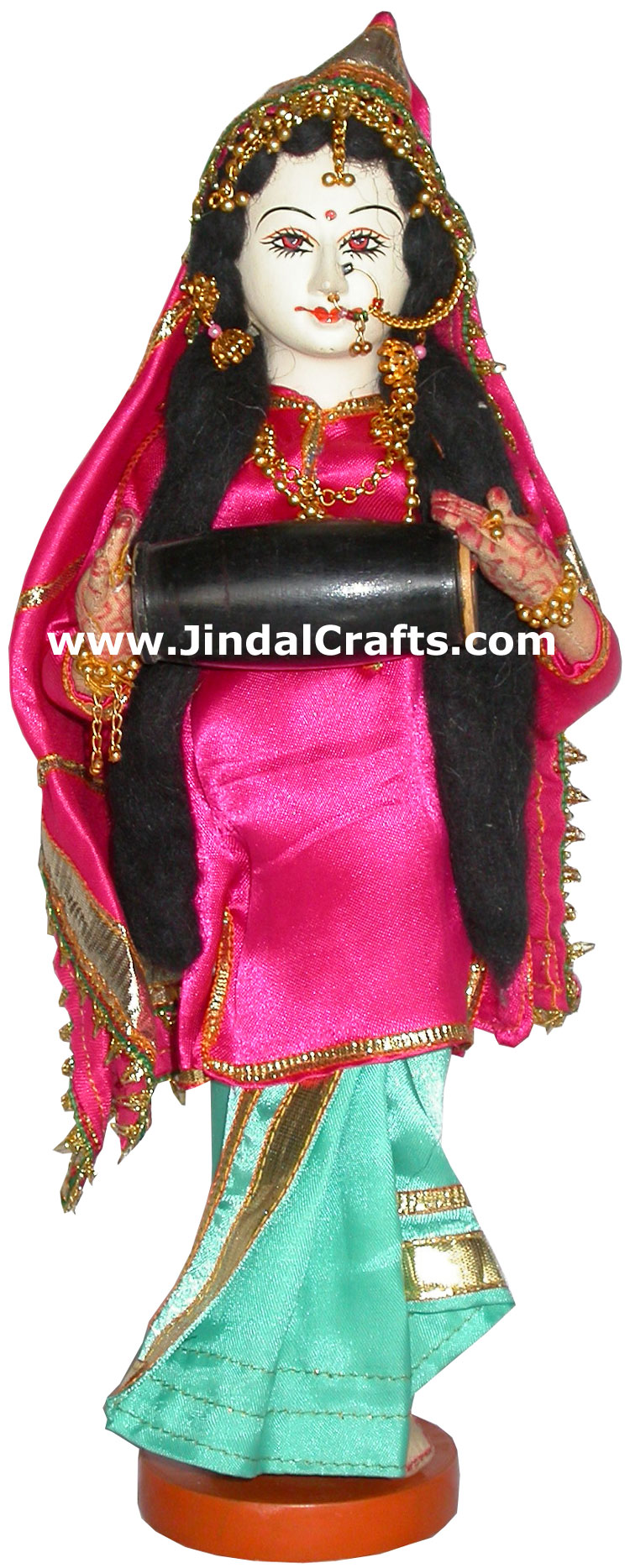 Handmade Traditional Indian Collectible Costume Doll Home Decor Artifact Figures