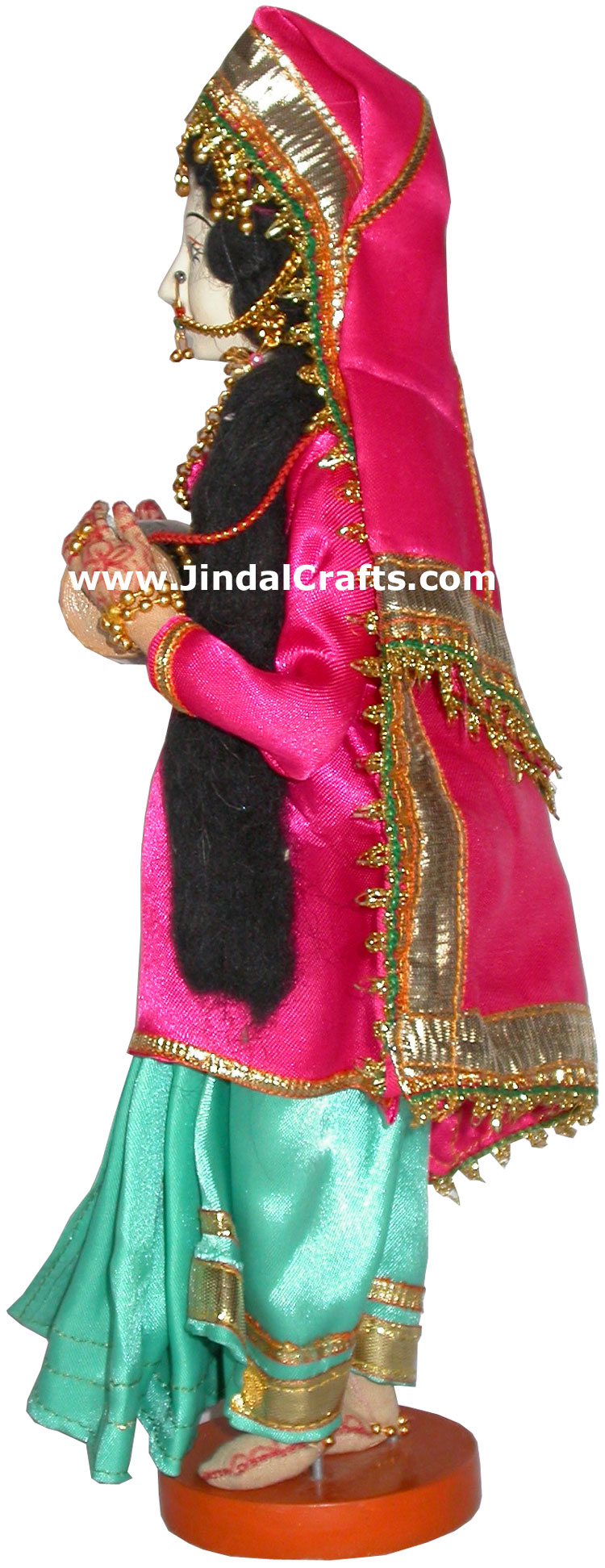 Handmade Traditional Indian Collectible Costume Doll Home Decor Artifact Figures