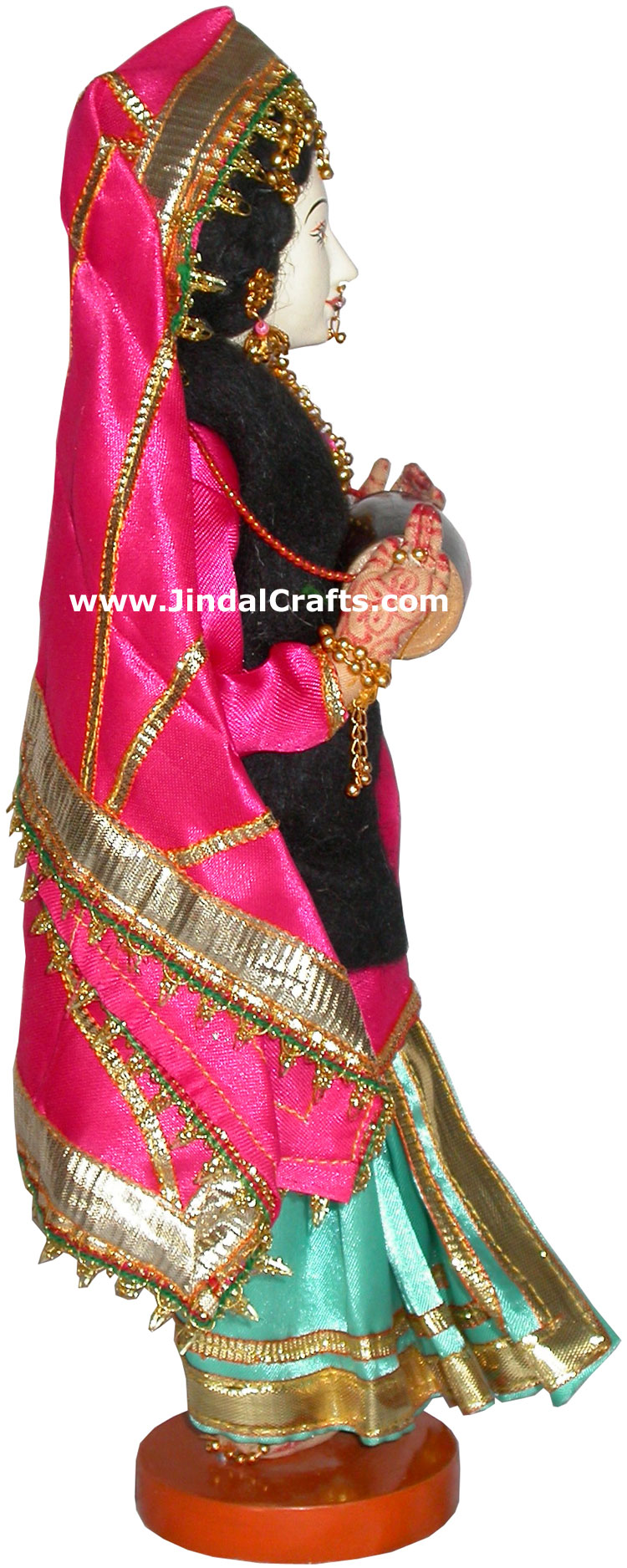 Handmade Traditional Indian Collectible Costume Doll Home Decor Artifact Figures