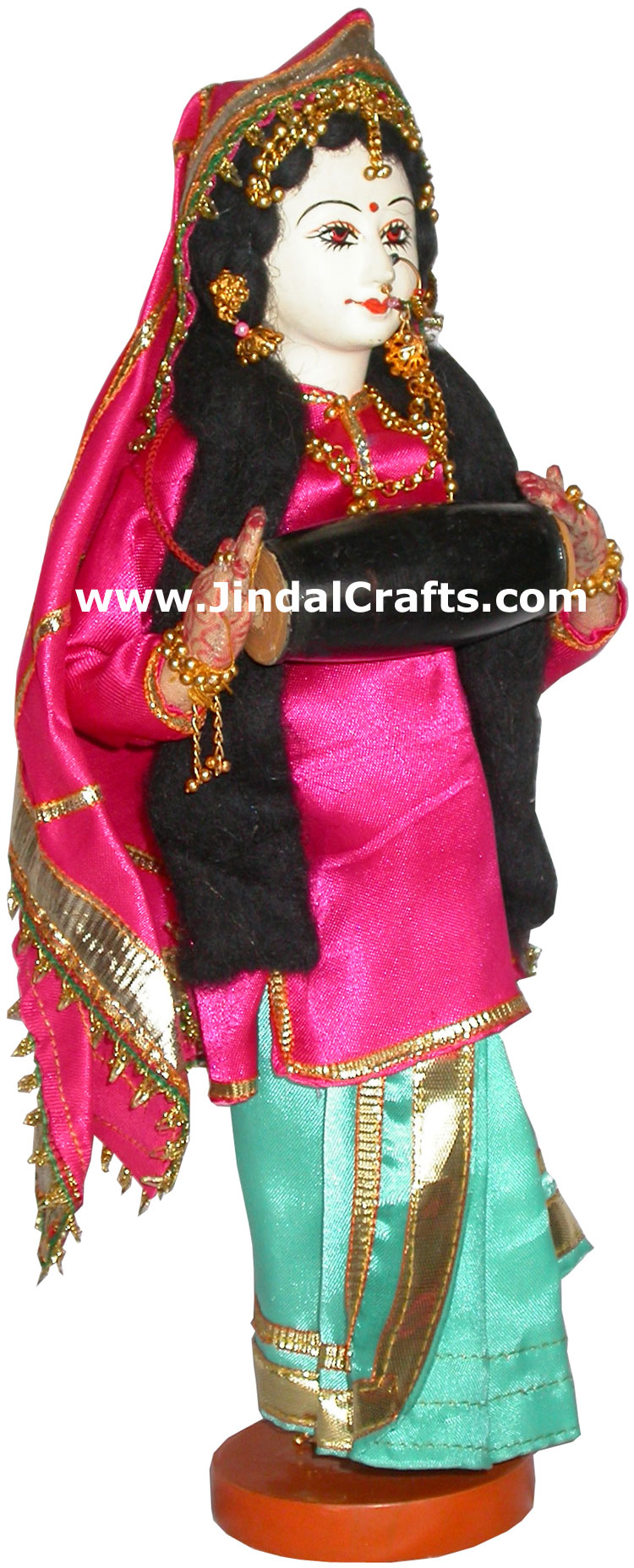 Handmade Traditional Indian Collectible Costume Doll Home Decor Artifact Figures