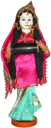 Handmade Traditional Indian Collectible Costume Doll Home Decor Artifact Figures