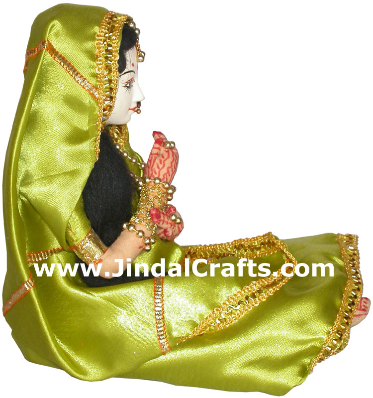 Handmade Traditional Indian Collectible Costume Doll Home Decor Artifact Figures