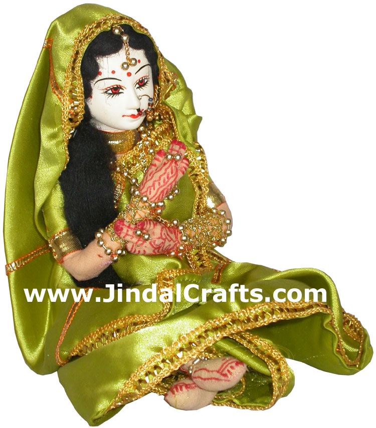 Handmade Traditional Indian Collectible Costume Doll Home Decor Artifact Figures