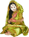 Handmade Traditional Indian Collectible Costume Doll Home Decor Artifact Figures