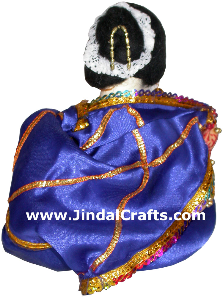 Handmade Traditional Indian Collectible Costume Doll Home Decor Artifact Figures
