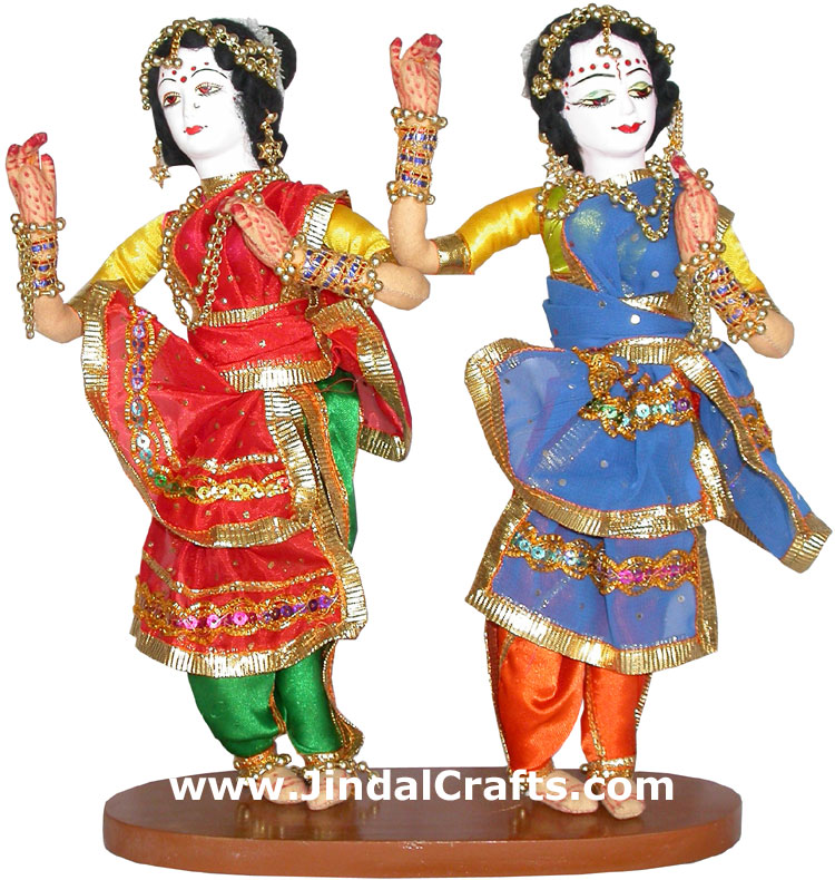 Handmade Traditional Indian Collectible Costume Doll Home Decor Artifact Figures