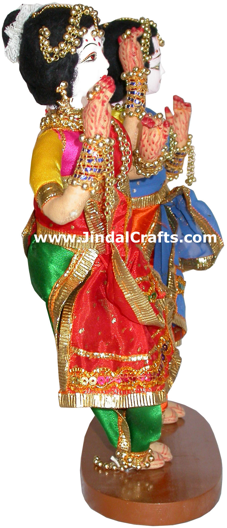 Handmade Traditional Indian Collectible Costume Doll Home Decor Artifact Figures