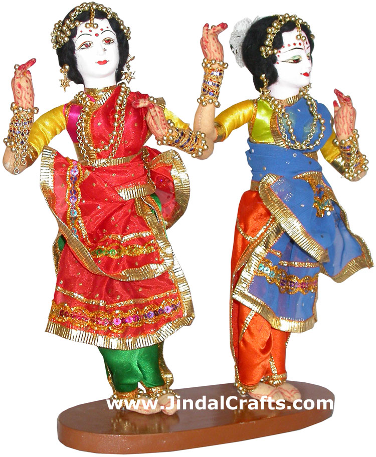 Handmade Traditional Indian Collectible Costume Doll Home Decor Artifact Figures