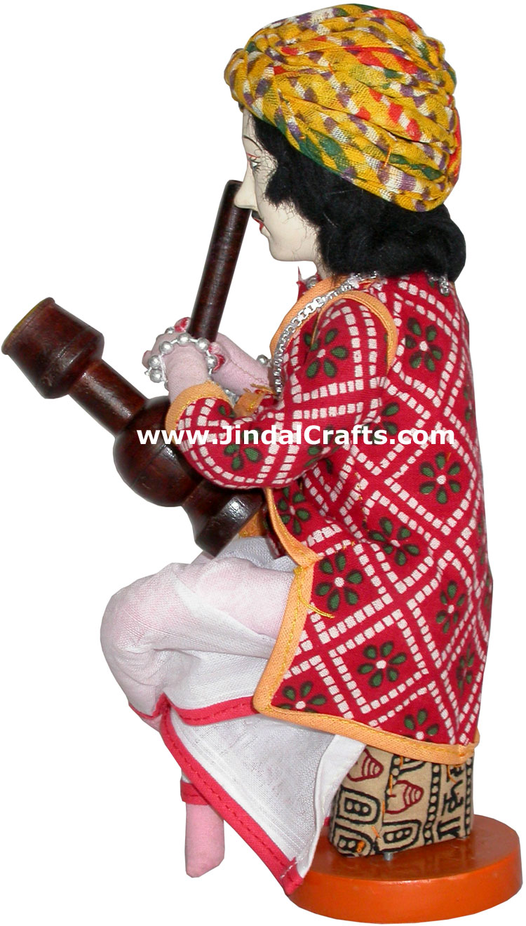 Handmade Traditional Indian Collectible Costume Doll Home Decor Artifact Figure