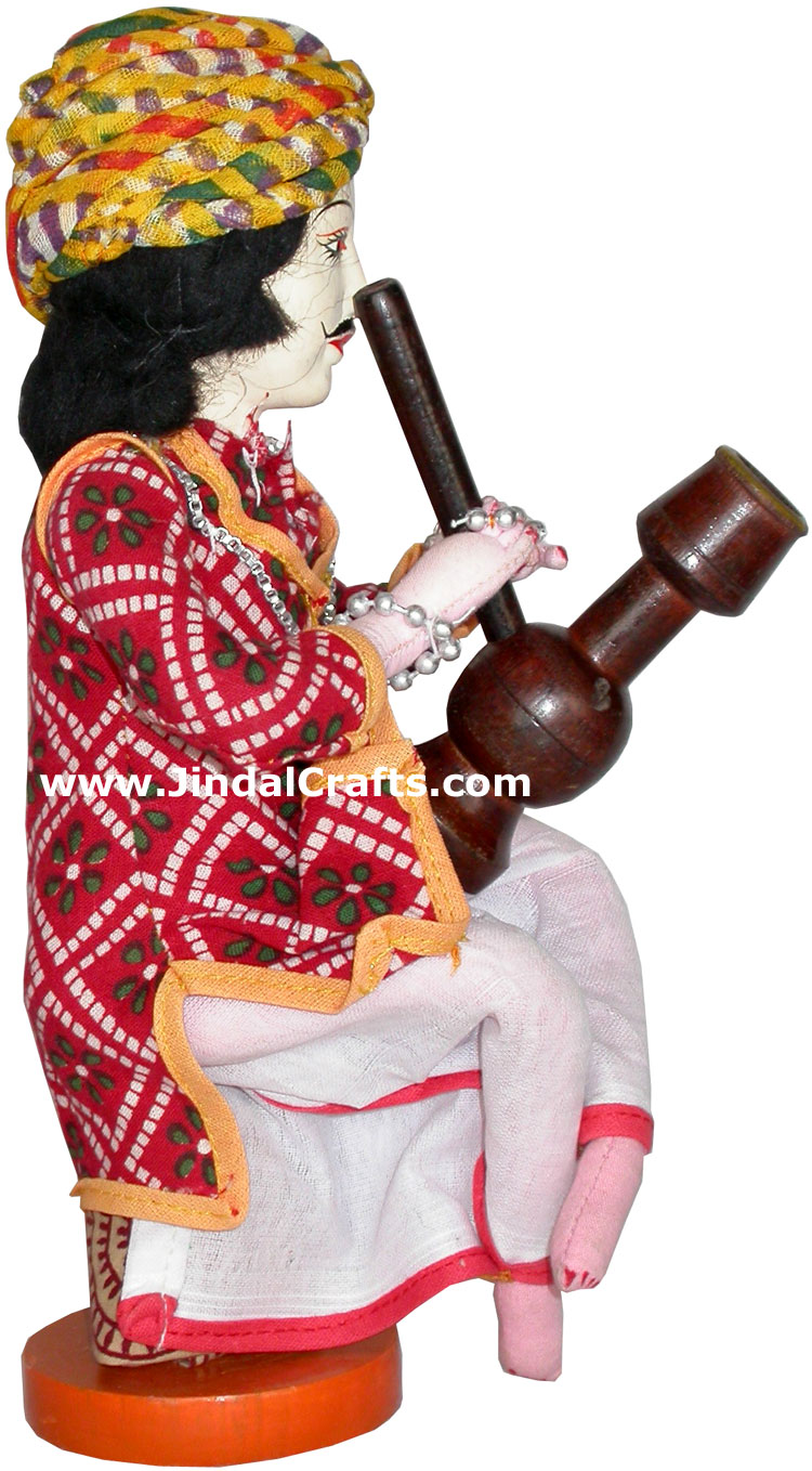 Handmade Traditional Indian Collectible Costume Doll Home Decor Artifact Figure