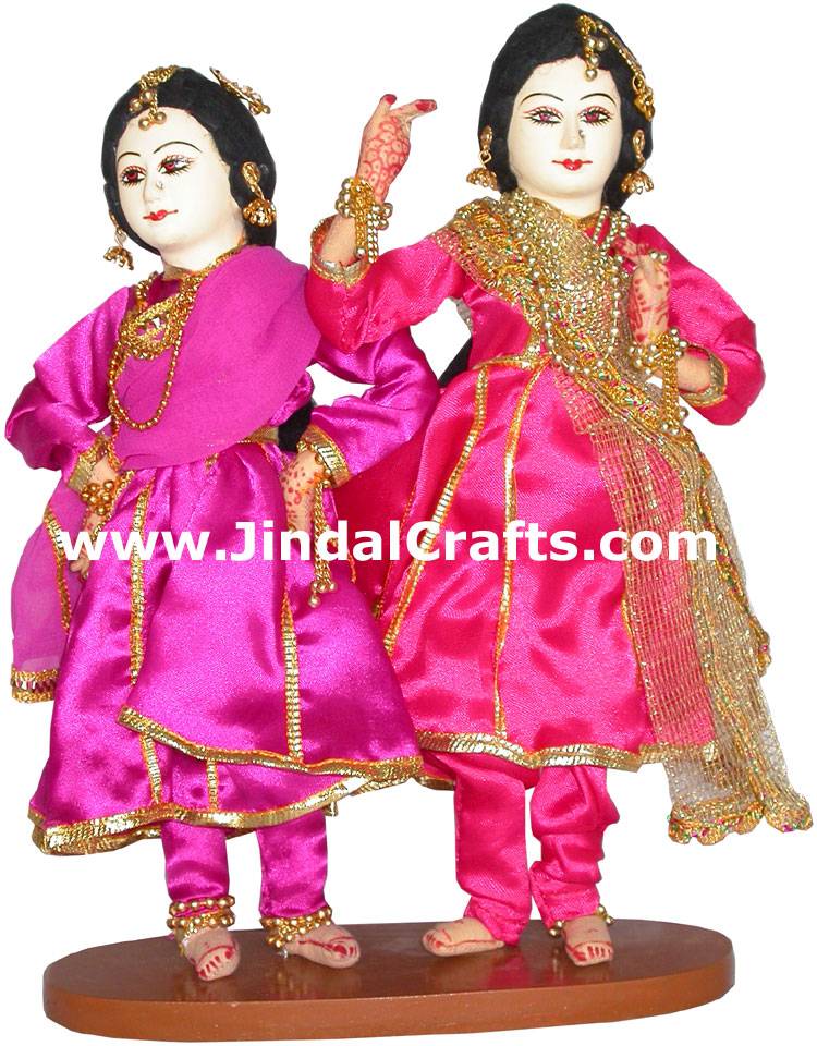 Handmade Traditional Indian Collectible Costume Doll Home Decor Artifact Figures