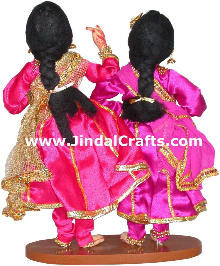 Handmade Traditional Indian Collectible Costume Doll Home Decor Artifact Figures