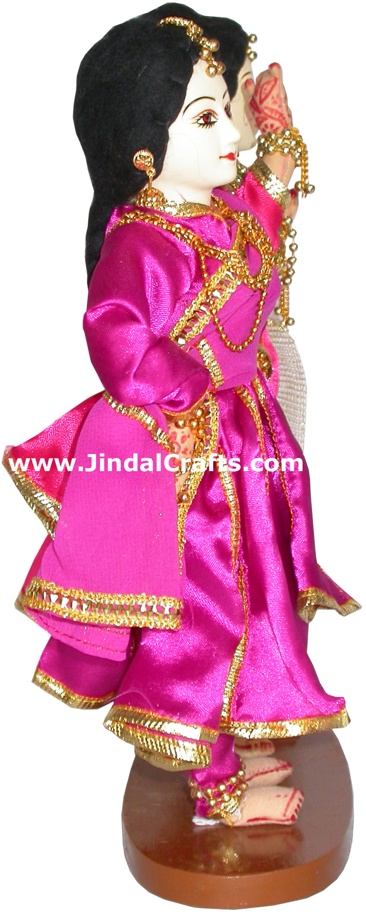 Handmade Traditional Indian Collectible Costume Doll Home Decor Artifact Figures