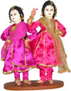Handmade Traditional Indian Collectible Costume Doll Home Decor Artifact Figures