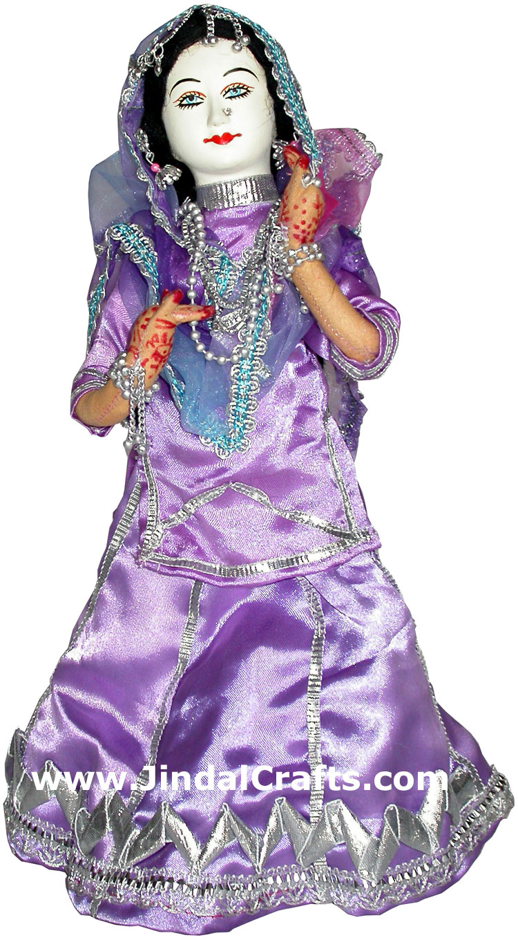 Handmade Traditional Indian Collectible Costume Doll Home Decor Artifact Figures