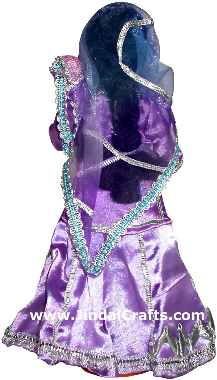 Handmade Traditional Indian Collectible Costume Doll Home Decor Artifact Figures