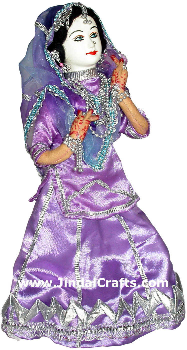 Handmade Traditional Indian Collectible Costume Doll Home Decor Artifact Figures