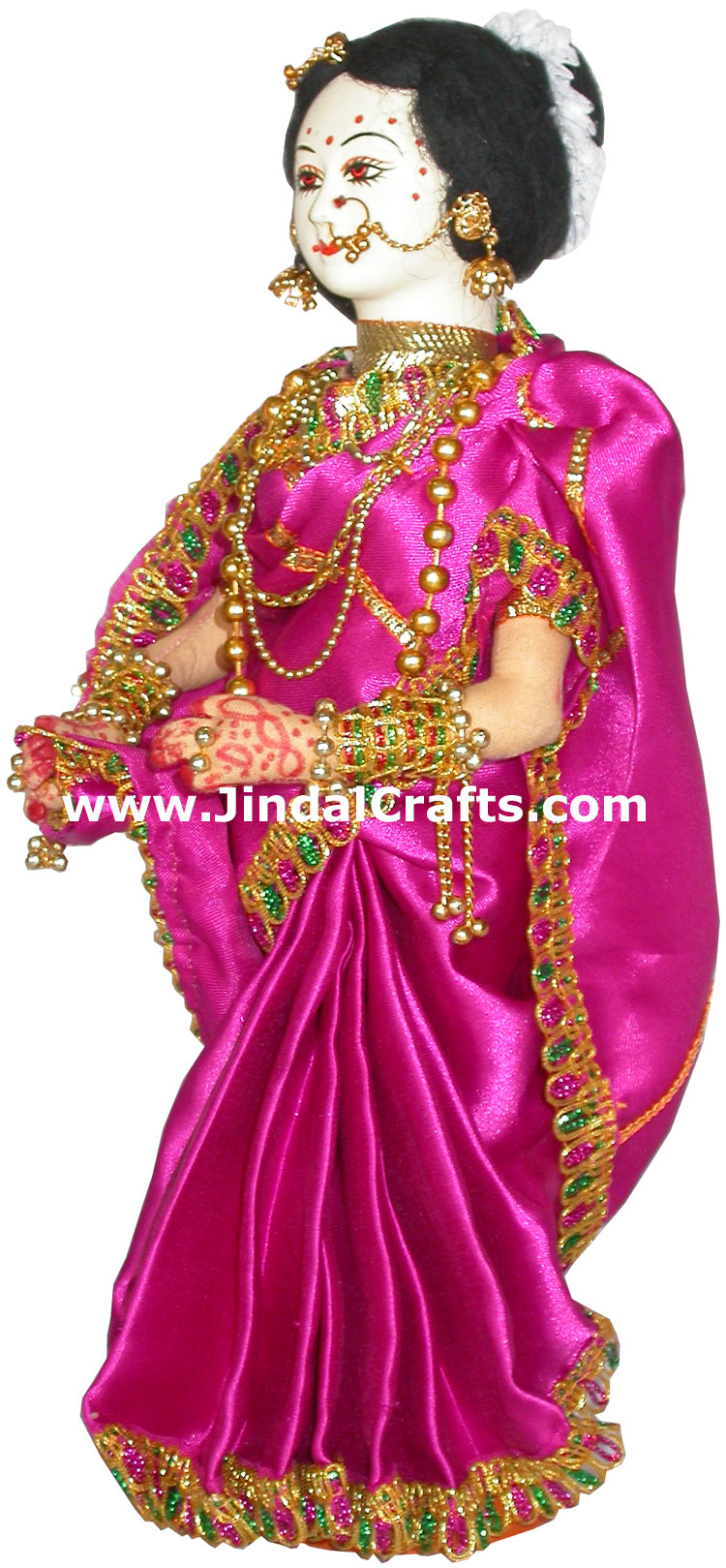 Handmade Traditional Indian Collectible Costume Doll Home Decor Artifact Figures