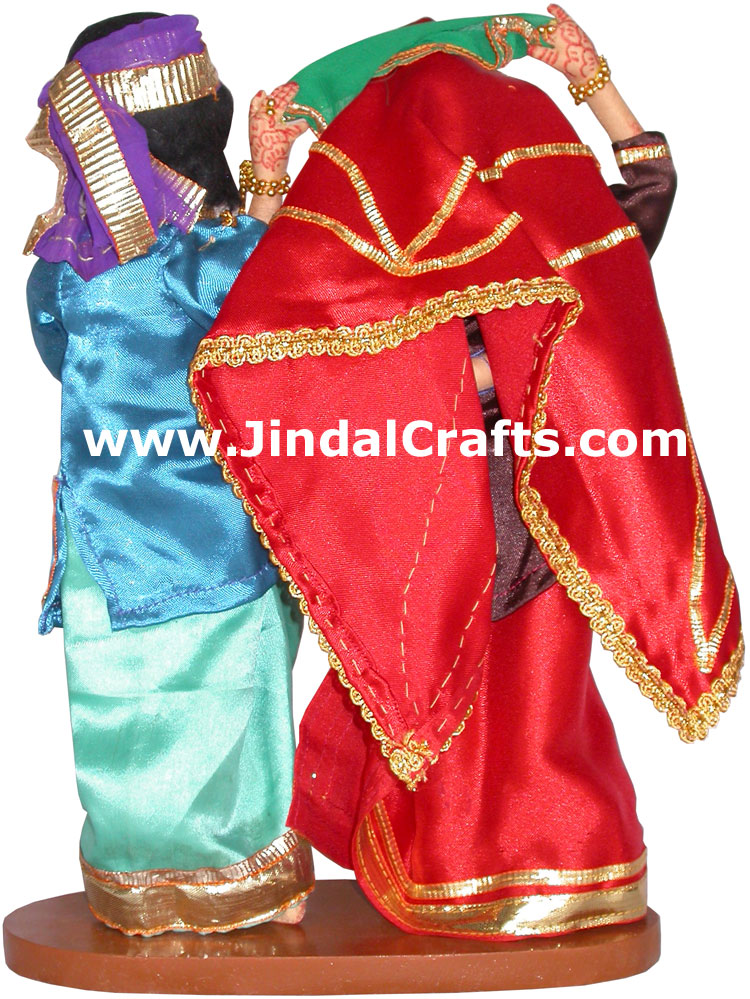 Handmade Traditional Indian Collectible Costume Doll Home Decor Artifact Figures