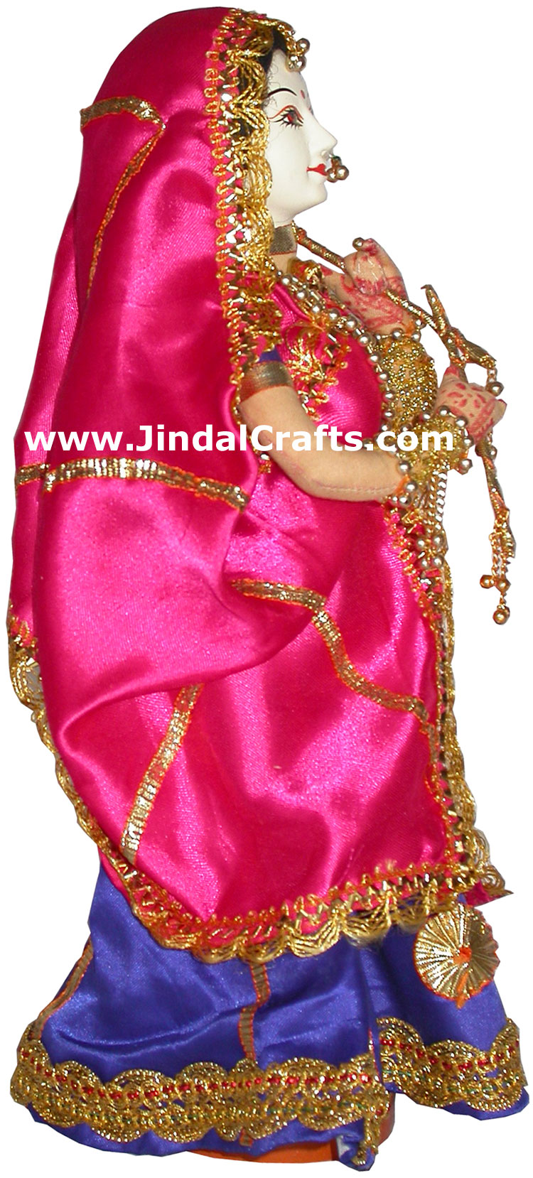 Handmade Traditional Indian Collectible Costume Doll Home Decor Artifact Figures