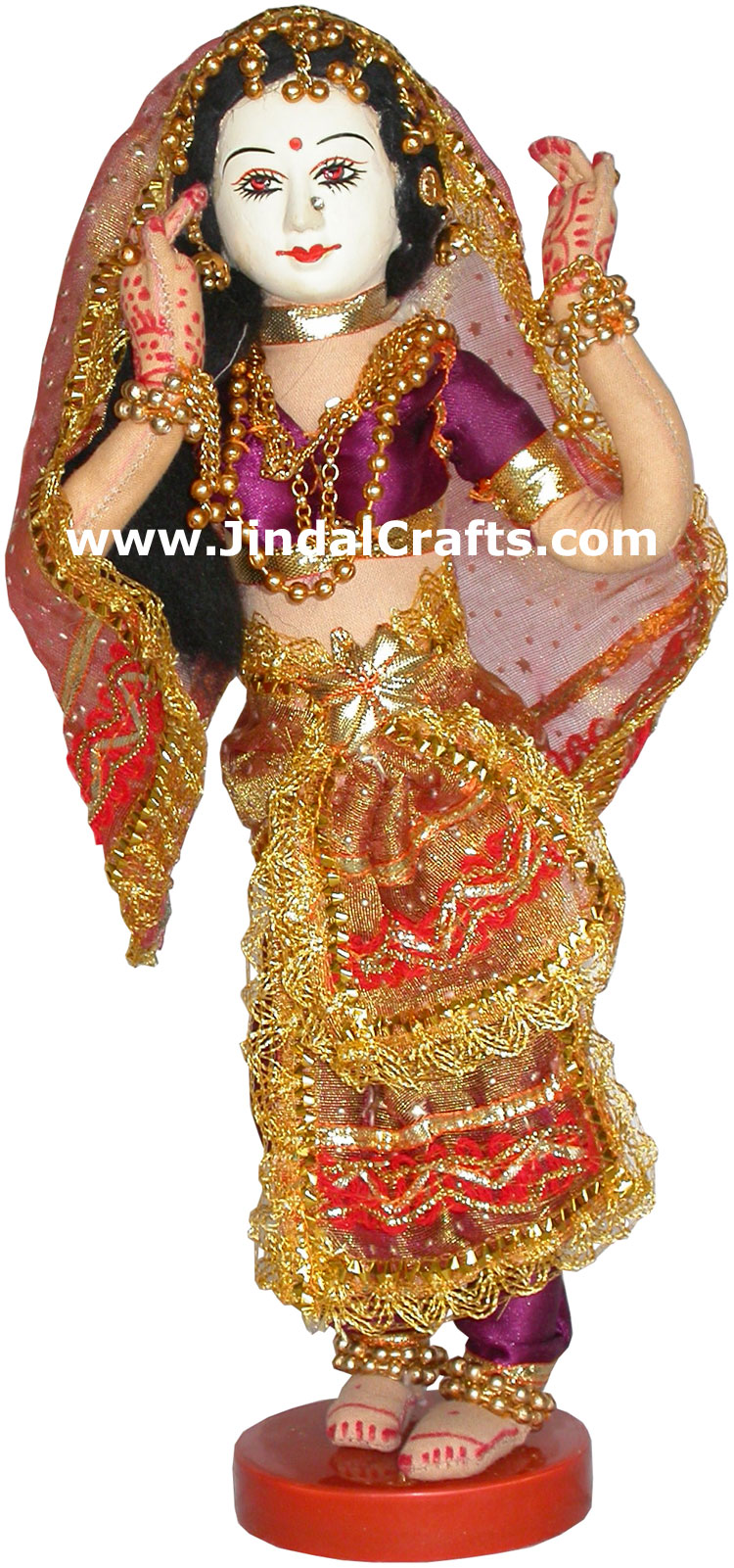 Handmade Traditional Indian Collectible Costume Doll Home Decor Artifact Figures
