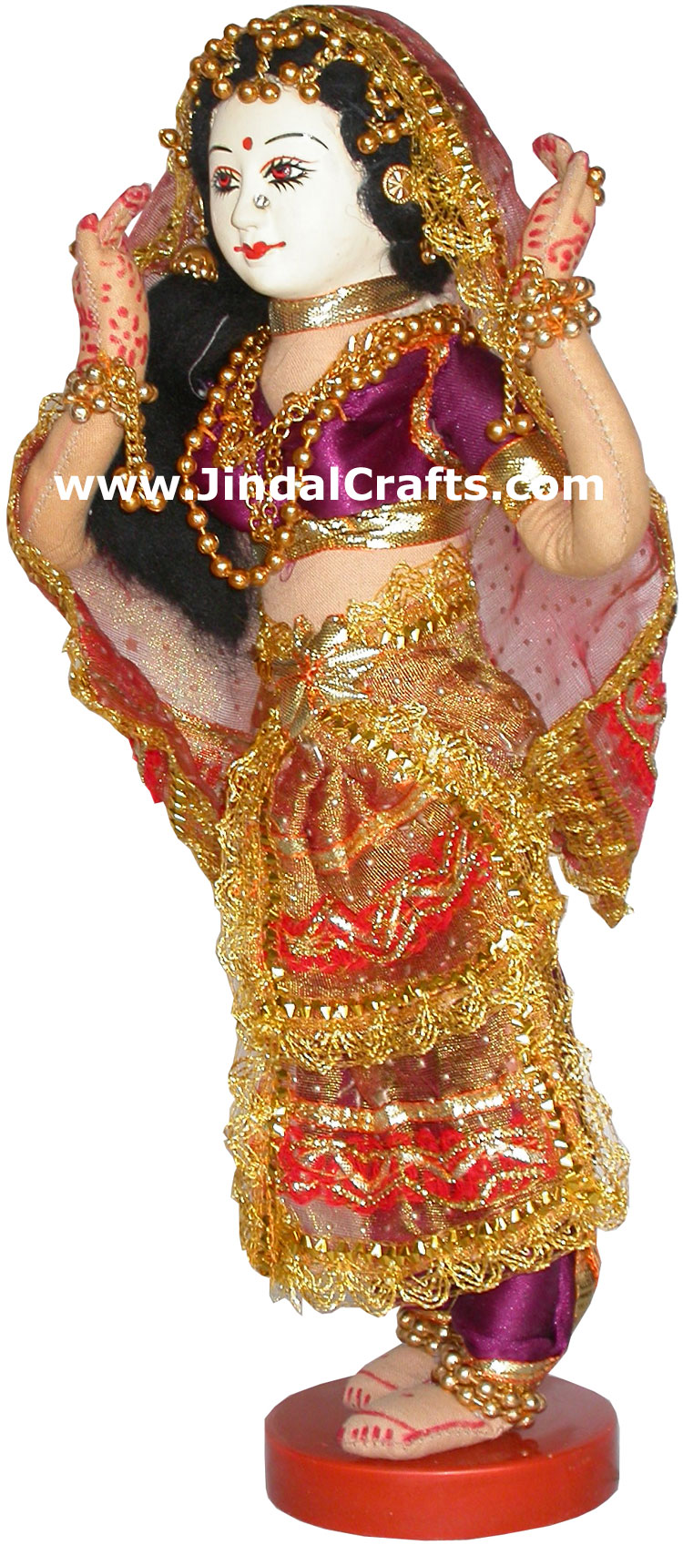 Handmade Traditional Indian Collectible Costume Doll Home Decor Artifact Figures