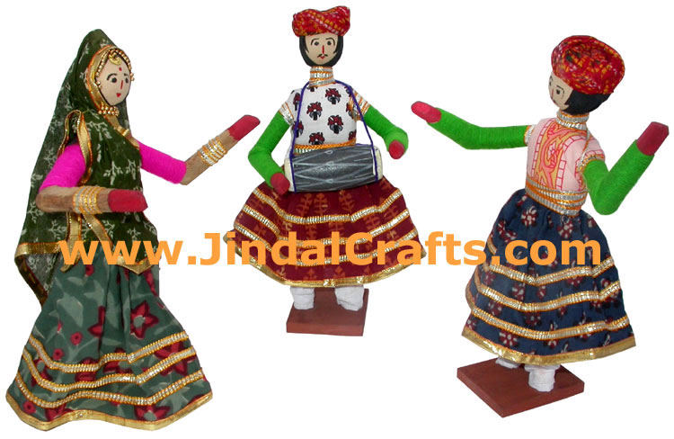 Handmade Traditional Dolls India Art - Group Folk Dance