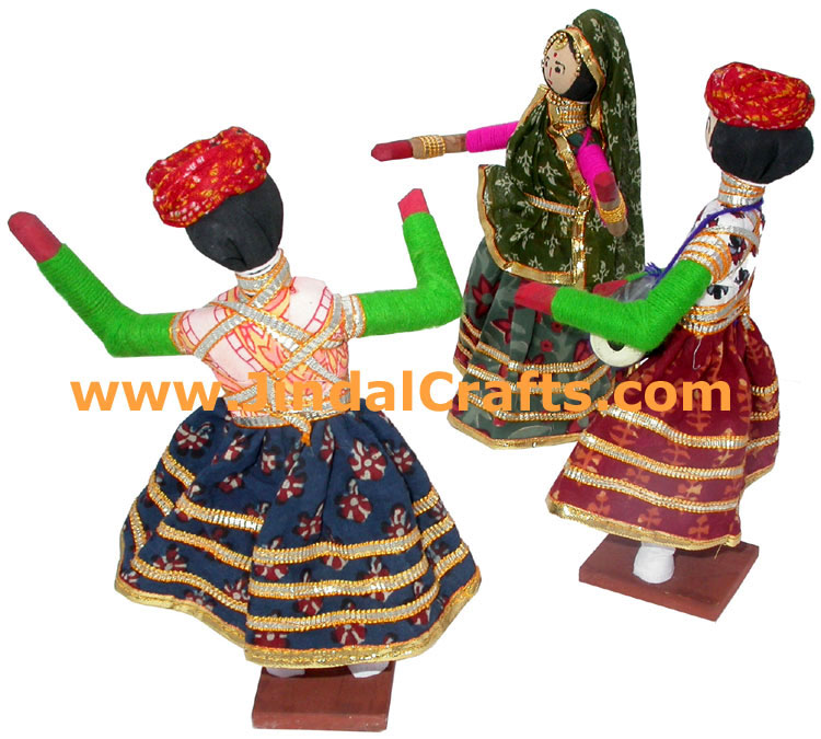 Handmade Traditional Dolls India Art - Group Folk Dance