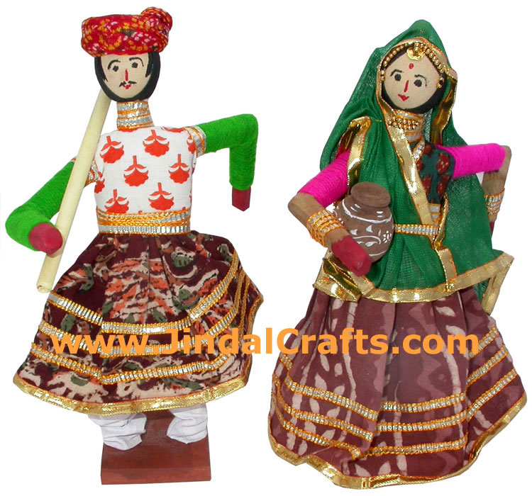 Handmade Traditional Dolls India Art - Village Couple