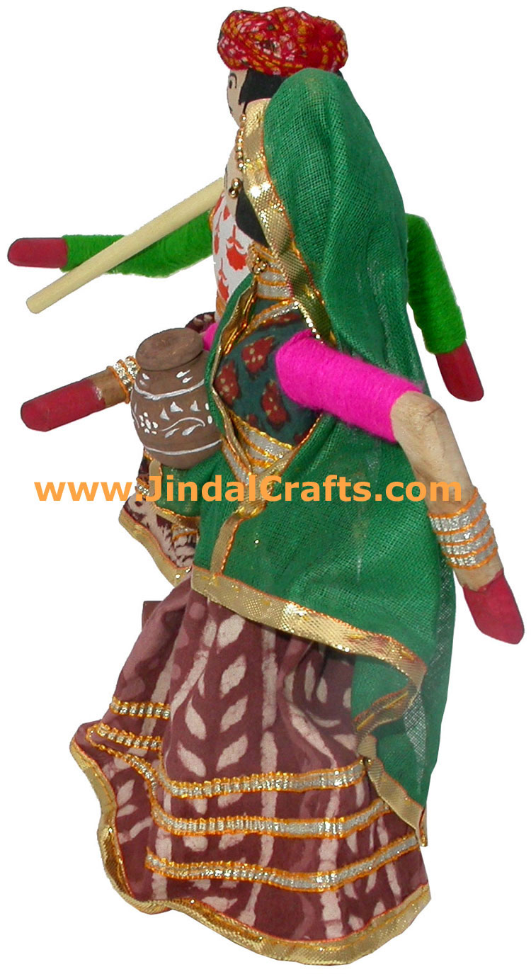 Handmade Traditional Dolls India Art - Village Couple